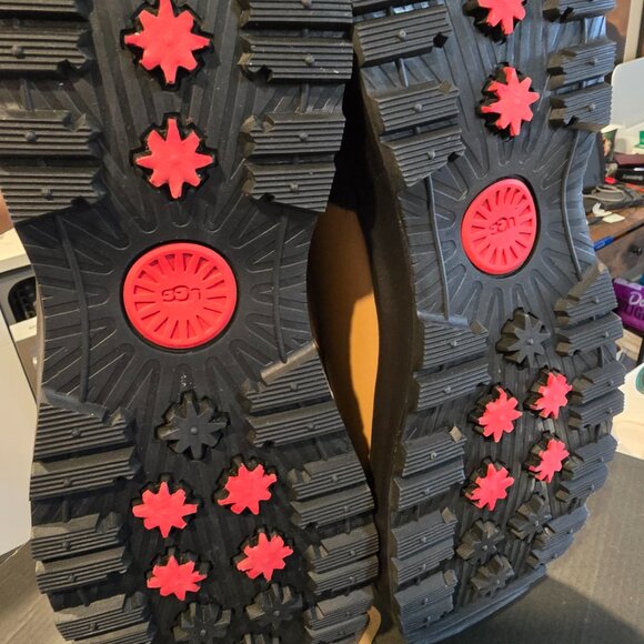 NEW MENS SZ 12 CHESTNUT UGG EMMETT 1115834 LEATHER WATERPROOF WINTER DUCK BOOTS - Picture 11 of 15